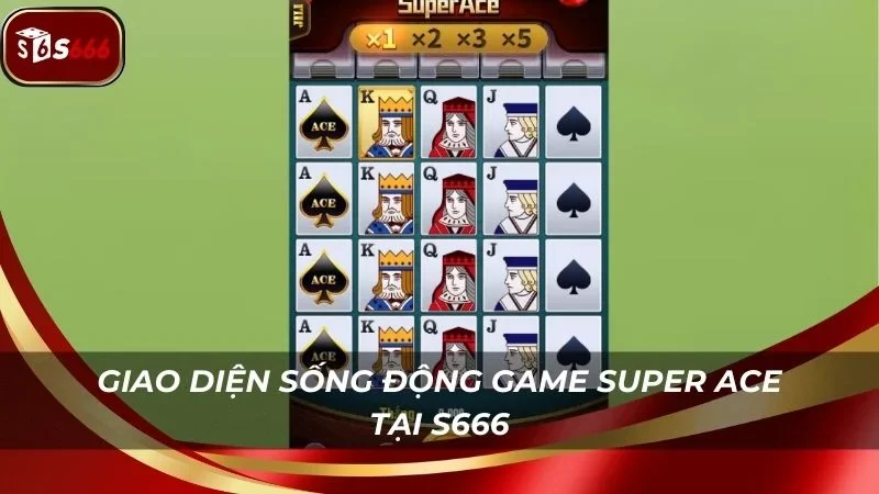 Giao diện chơi với các biểu tượng bài Poker sống động